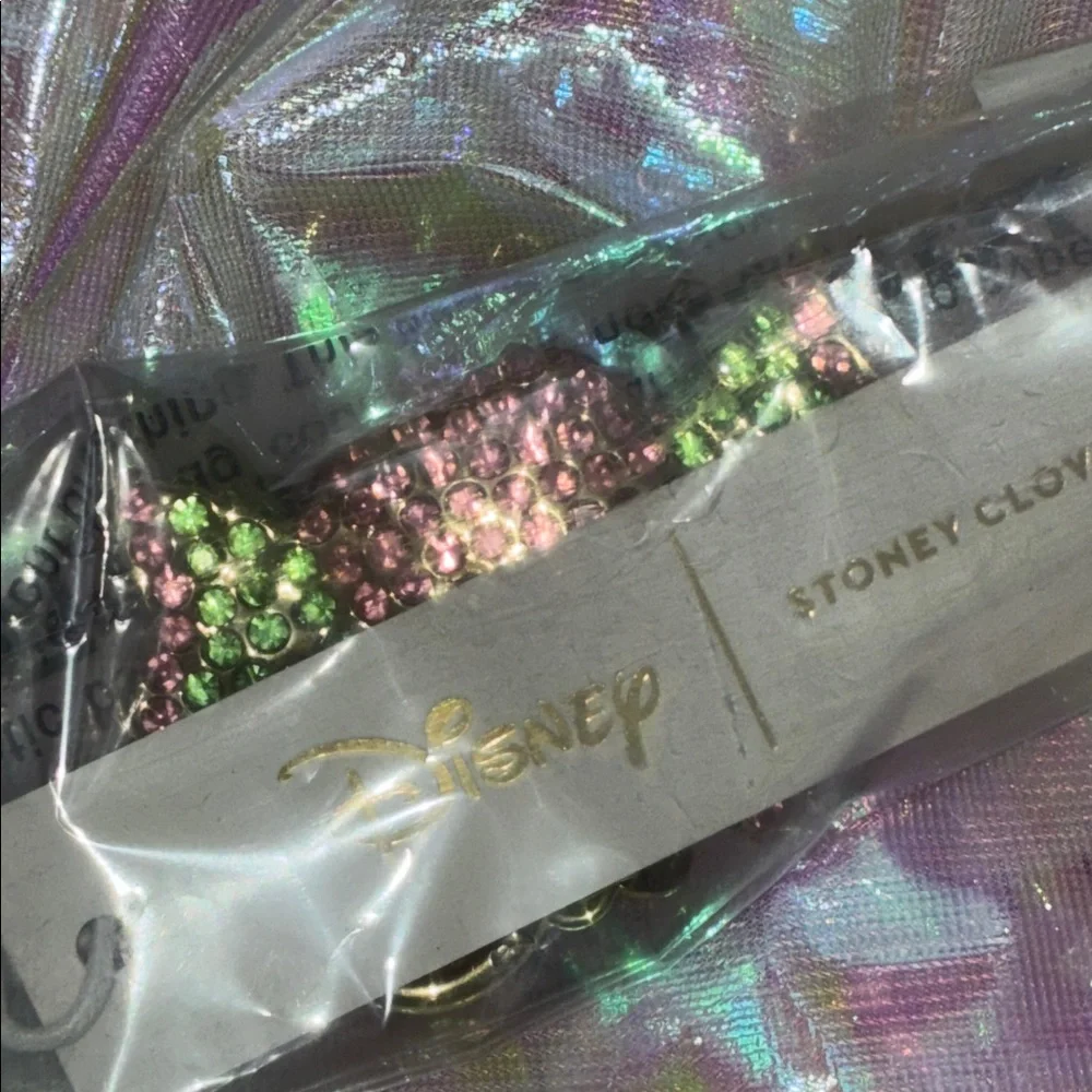 Stoney Clover Lane Pink and Green Rhinestone Mickey Bat Charm